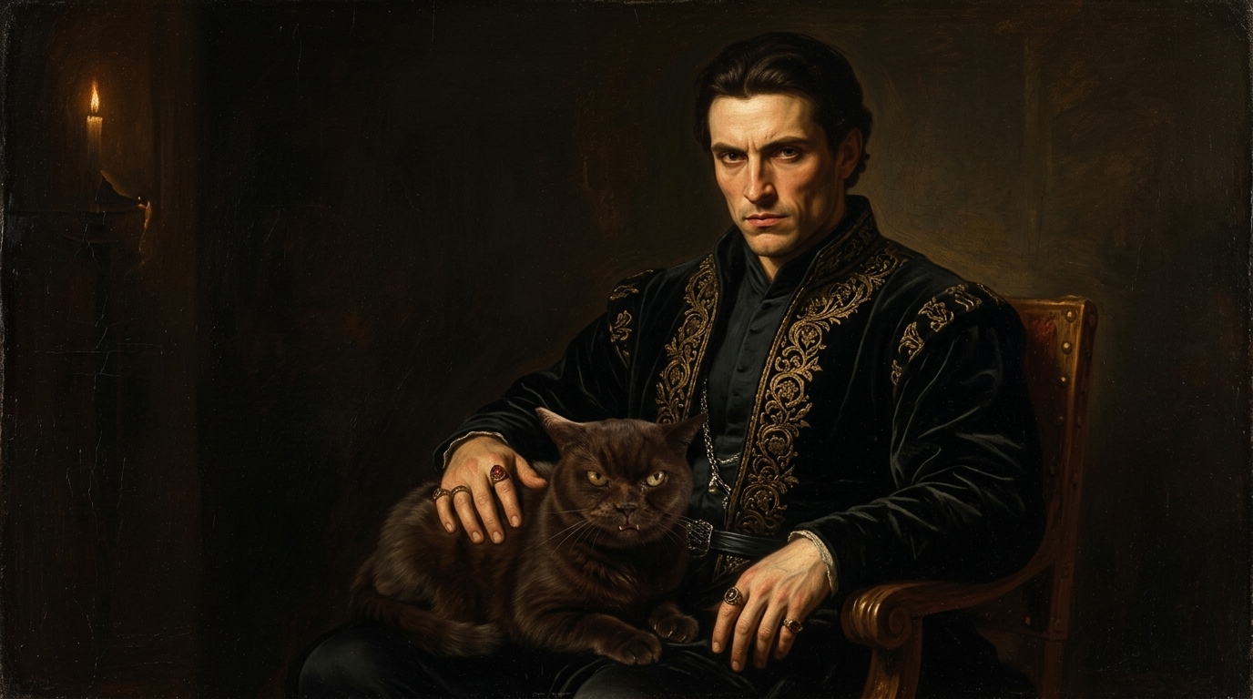 AI-generated historical scene 28: High Renaissance (c. 1505 CE) — Italian Chiaroscuro Portrait.